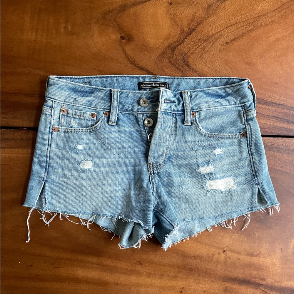 A&F Distressed Denim Shorts